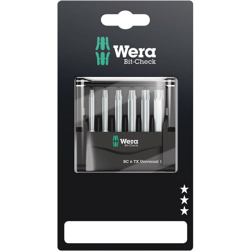 Wera Bit-Check 6 Torx Universal 1 SB, 6-Pieces