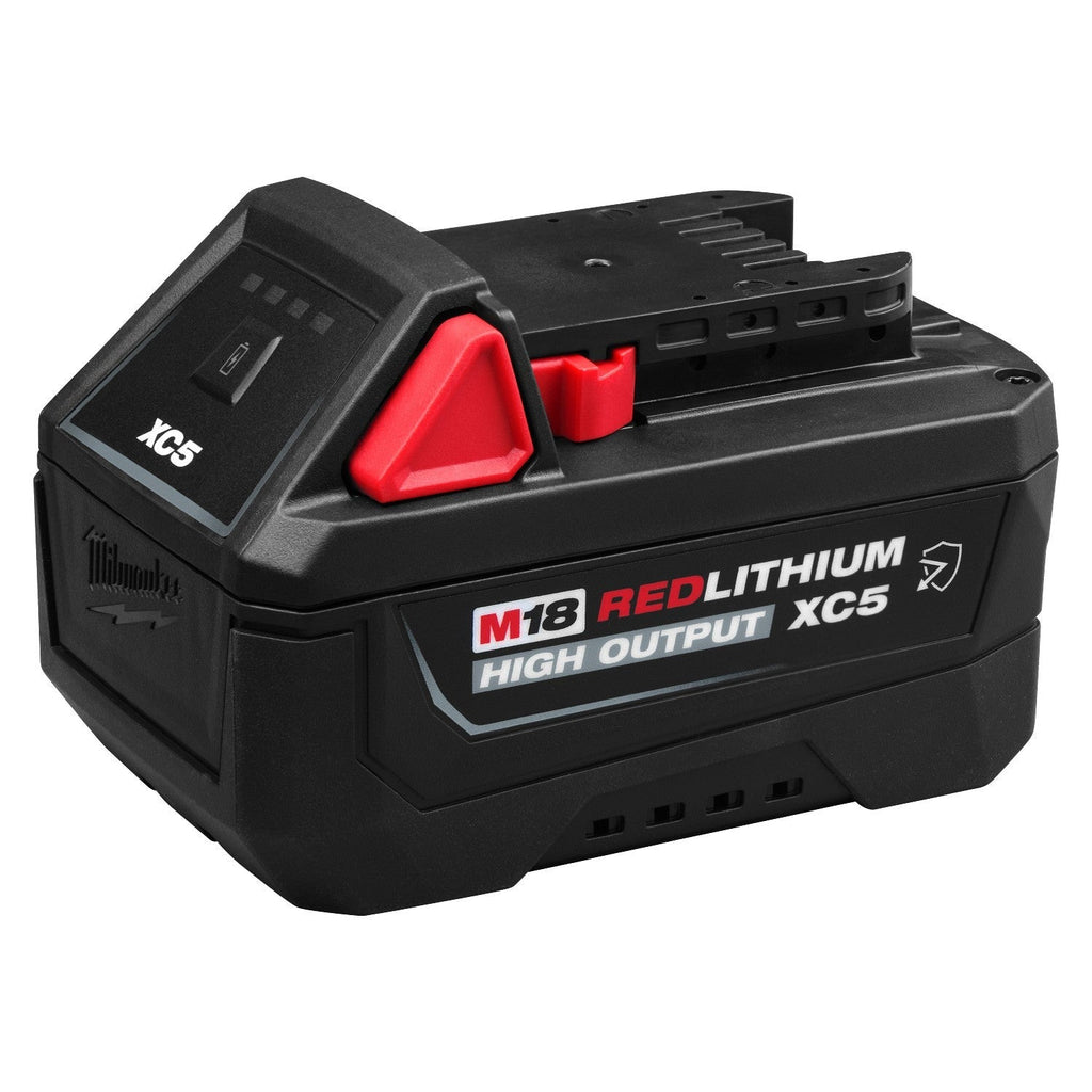 Milwaukee M18 REDLITHIUM HIGH OUTPUT XC5 5.0Ah Oil-Resistant Tabless Battery Pack (48-11-1855R)