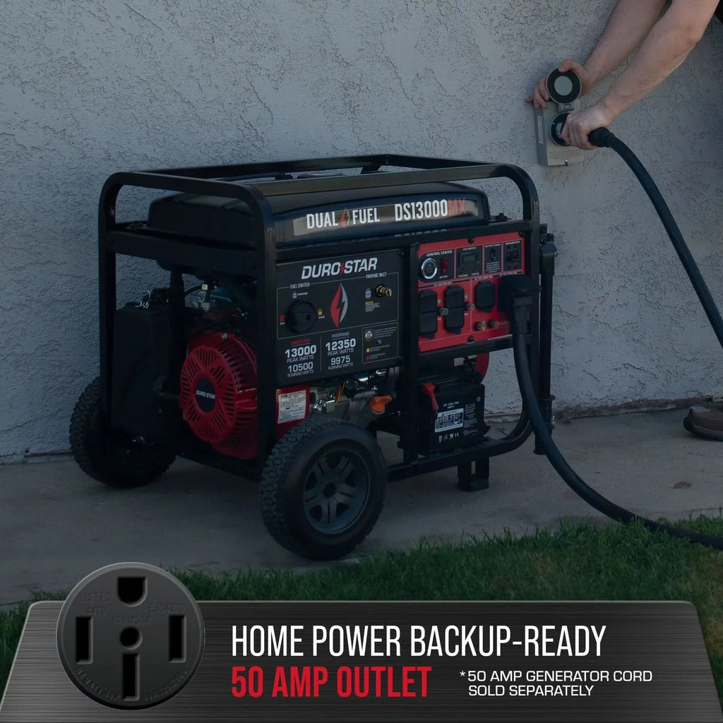 Duromax DS13000MX 13,000 Watt Dual Fuel Portable Generator w/ CO Alert