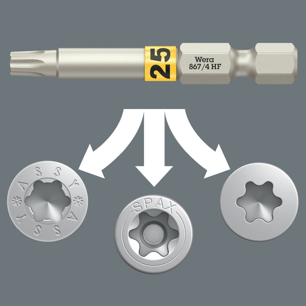 Wera Bit-Check 6 Wood Torx Hf 1 SB, 6-Pieces