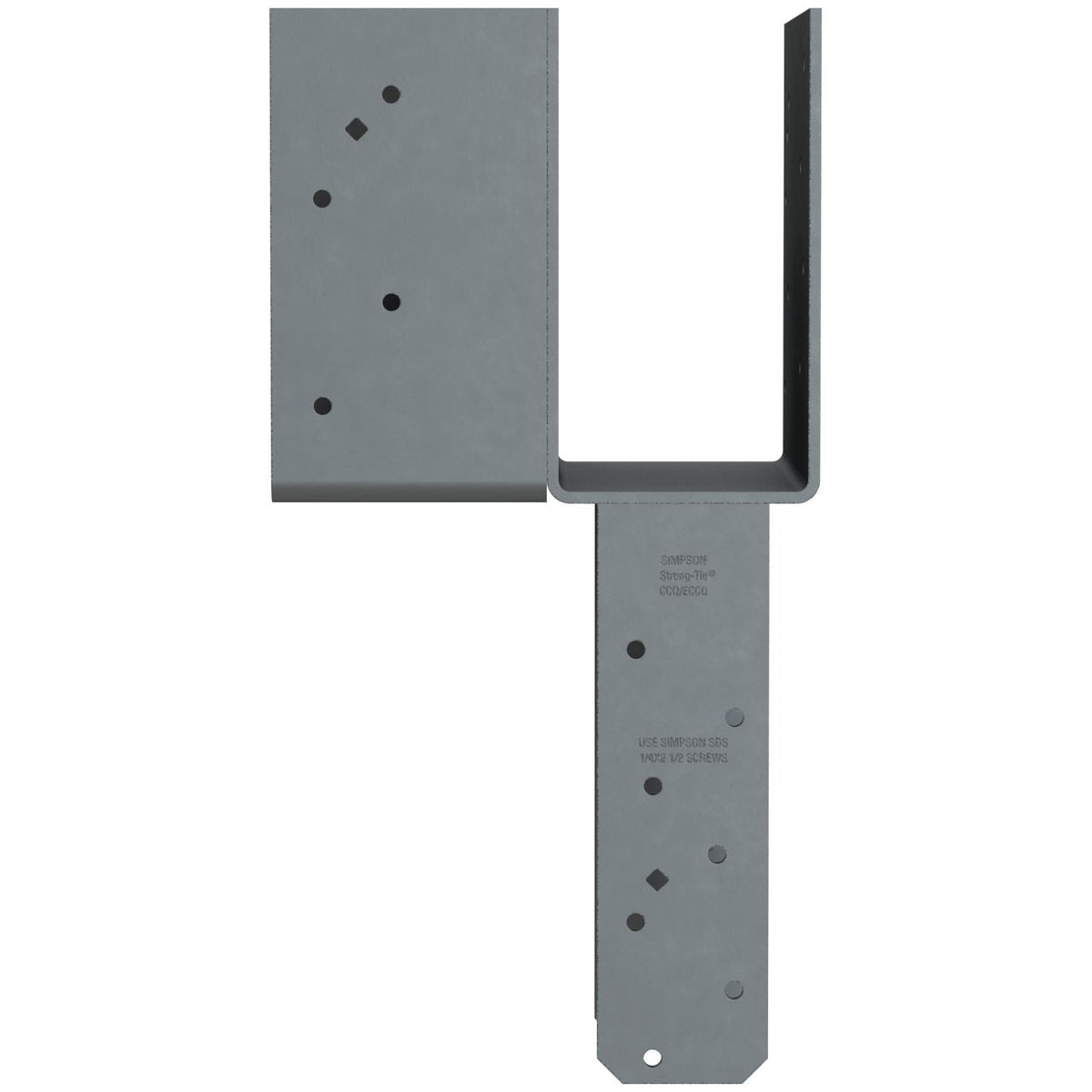 Simpson Strong-Tie ECCLRQ444SDS ECCLRQ L-Shape End Column Cap for 4x Beams, 4x Post w/ SDS Screws, Skewed Right