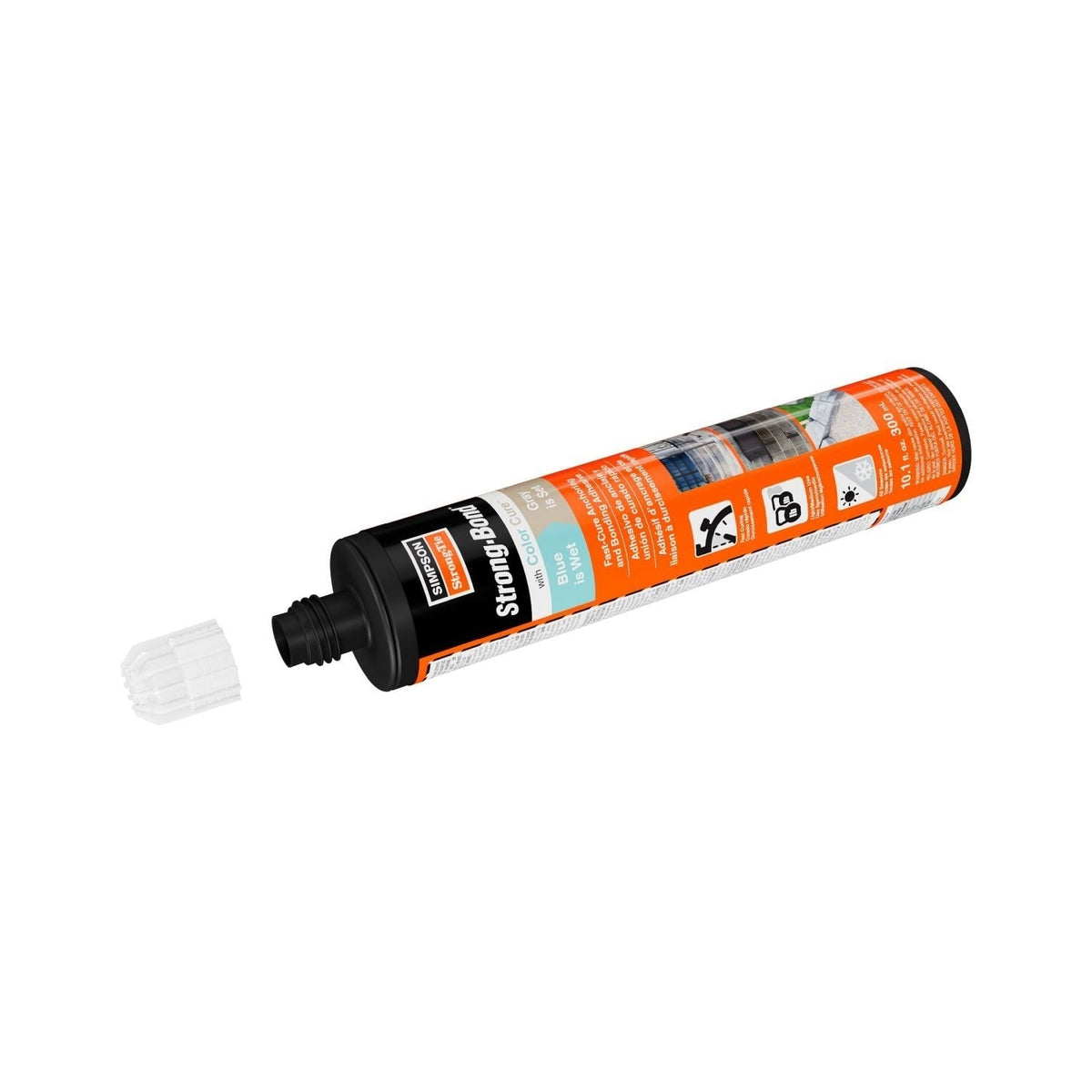 Simpson Strong-Tie STRGBND10 Strong-Bond 10.1 oz. Fast Cure Anchoring and Bonding Adhesive Cartridge w/ Nozzle