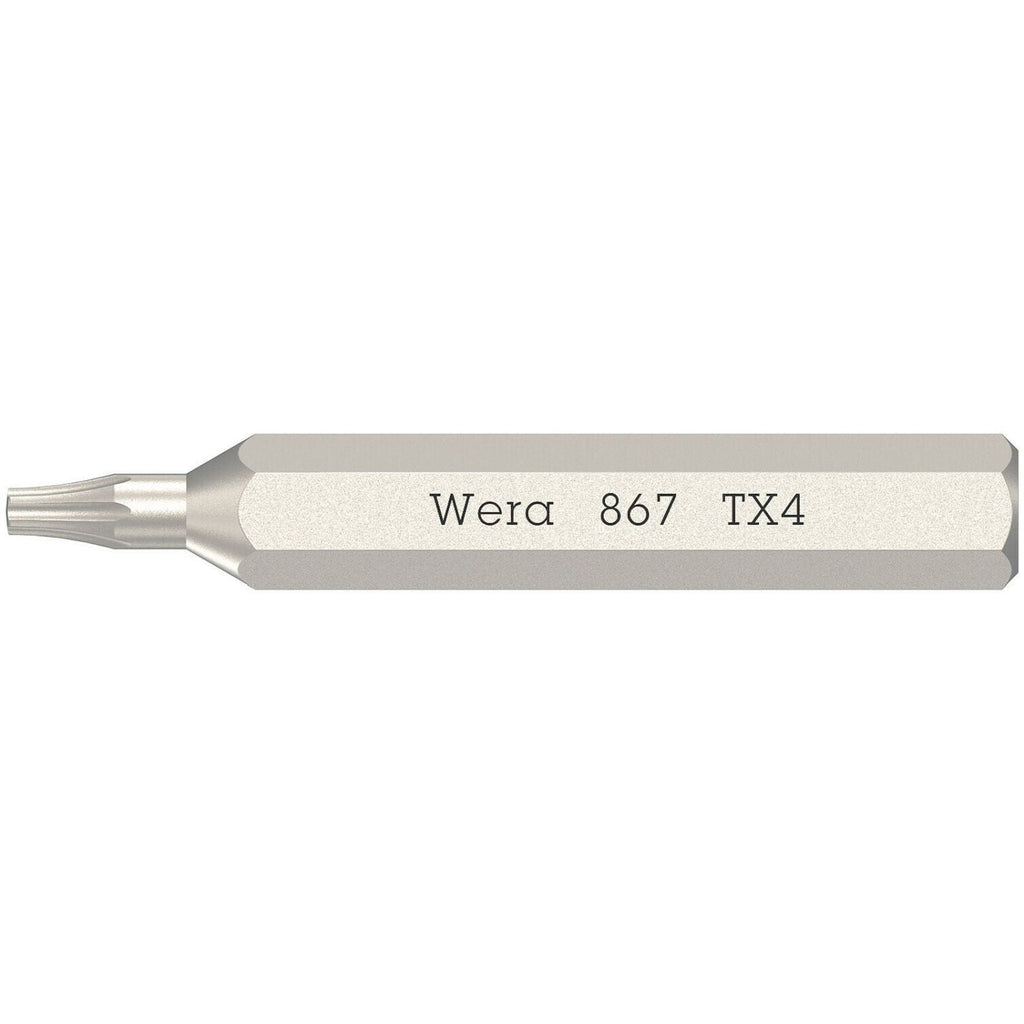 Wera 867/0 Micro Bit For Torx Socket Screws, Torx 4x30-mm.