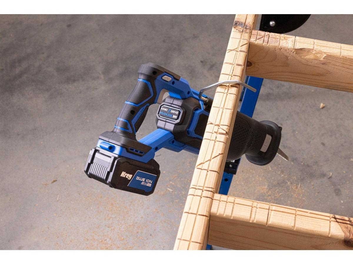 Kreg 20V Cordless Ionic Drive Reciprocating Saw, Tool Only (KPTRC100B)