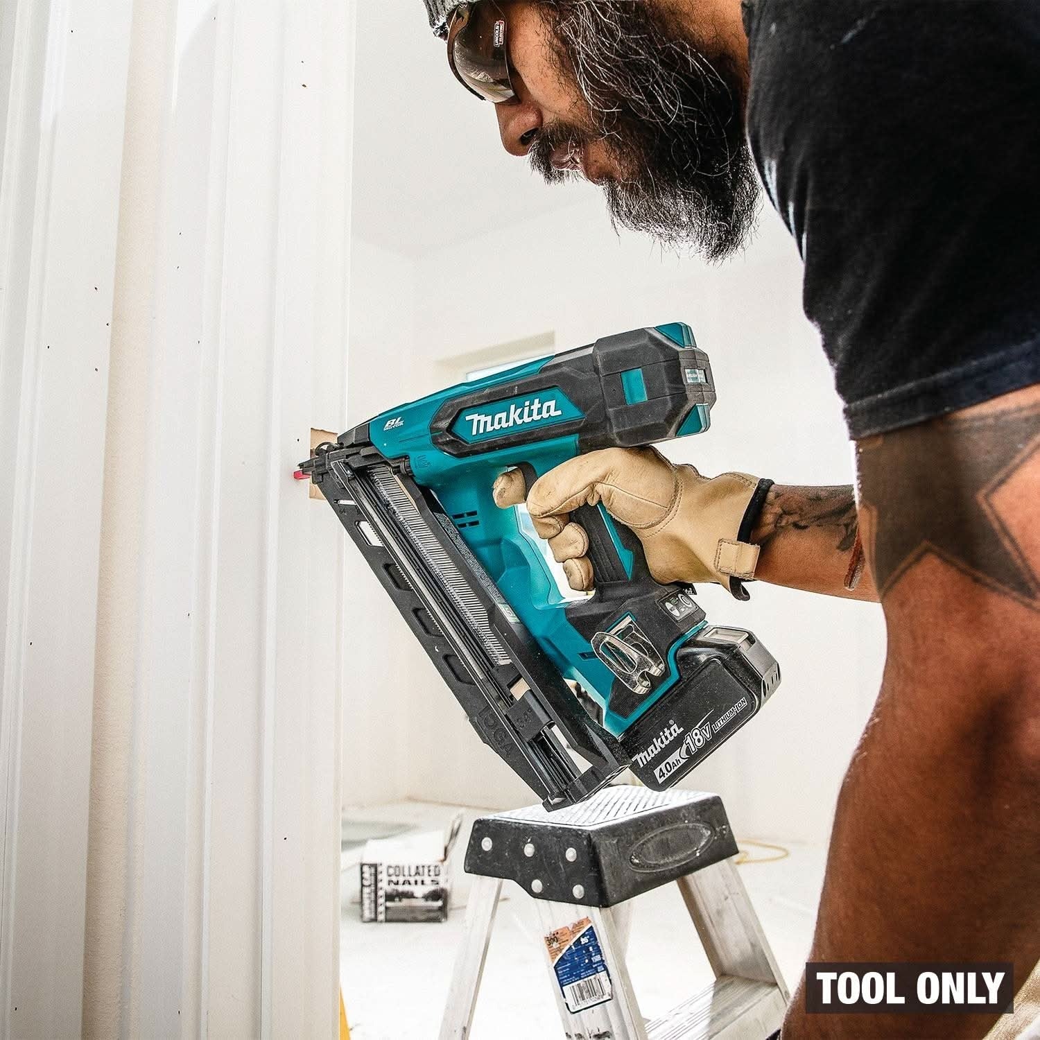 Makita XNB08Z 18V LXT Brushless 2-1/2” Angled Finish Nailer, 15 Ga., Tool Only