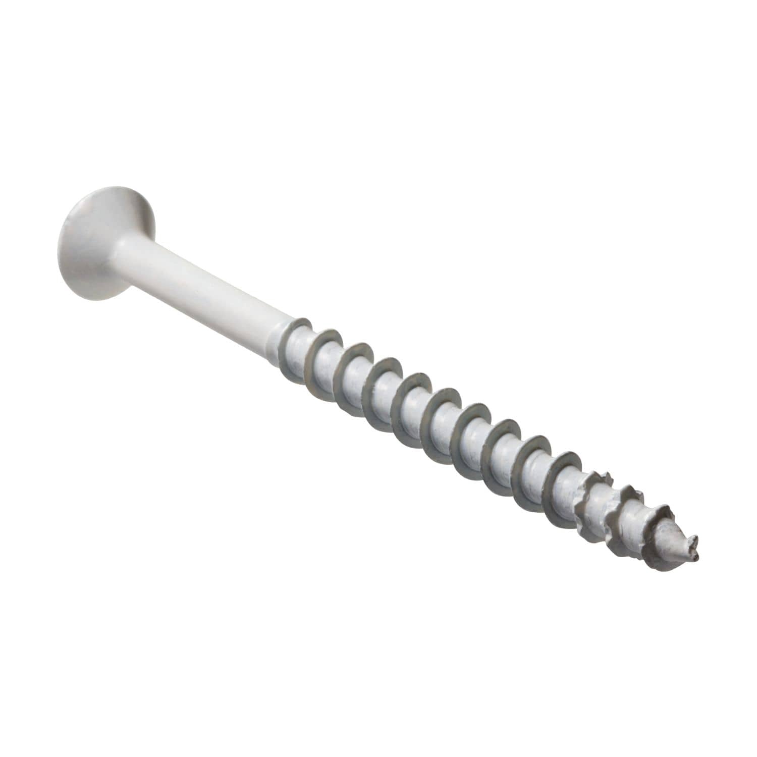 Simpson Strong-Tie TNTW18234TF Titen Turbo, 3/16-in. x 2-3/4-in. 6-Lobe Flat-Head Concrete and Masonry Screw, White, 100-Pack
