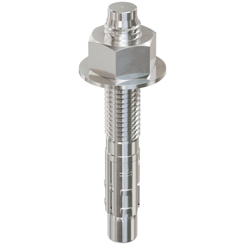 Simpson Strong-Tie STB2-62412S4F20 Strong-Bolt 2, 5/8-in. x 4-1/2-in. Type 304 Stainless-Steel Wedge Anchor, Fully Assembled, 20-Pack