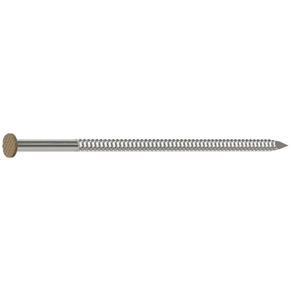 Simpson Strong-Tie S16SNDT1 Painted Siding Nail, 3-1/2-in. x .120-in. Type 304 Stainless Steel, Tan, 1-lb.