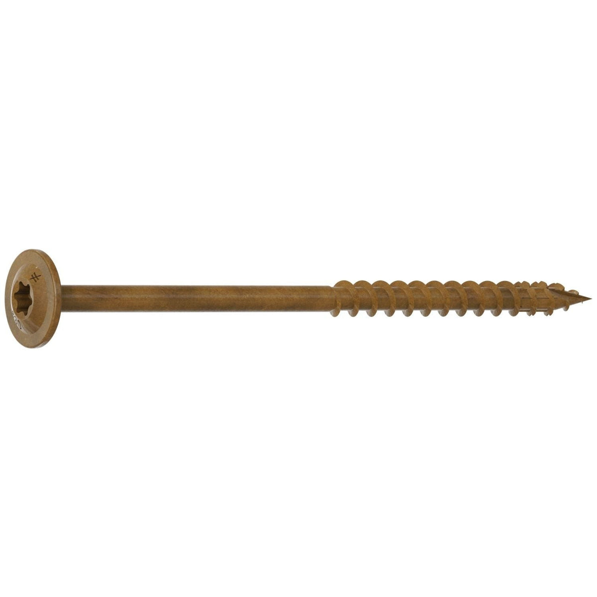 Simpson Strong-Tie CBT08300R200 Wafer-Head Construction Screw, #8 x 3-in. T20, Quik Guard, Tan, 200-Pack