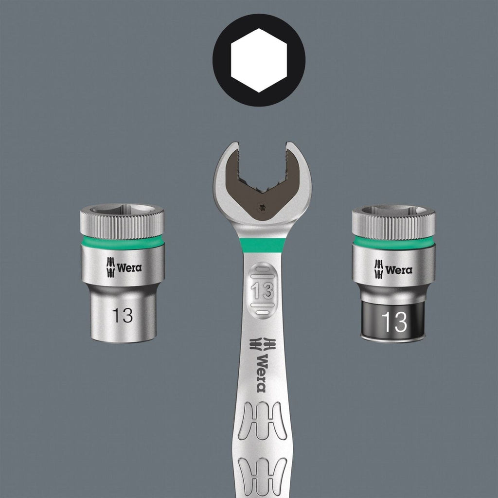 Wera 6001 Joker Switch Ratcheting Combination Wrench, With Switch Lever, Imperial, 1/2-in.x171-mm.