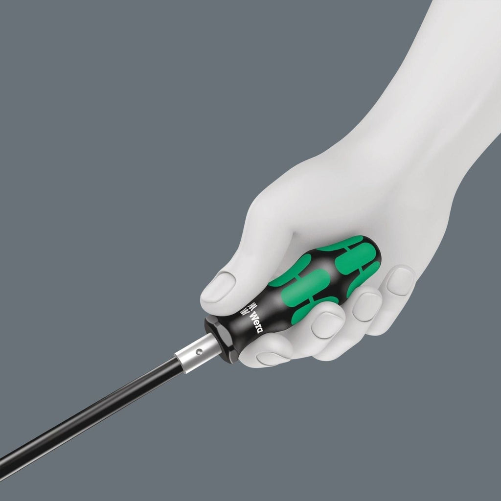 Wera 393 S Bitholding Screwdriver Extra Slim With Flexible Shaft, 1/4-in.x173.5-mm.