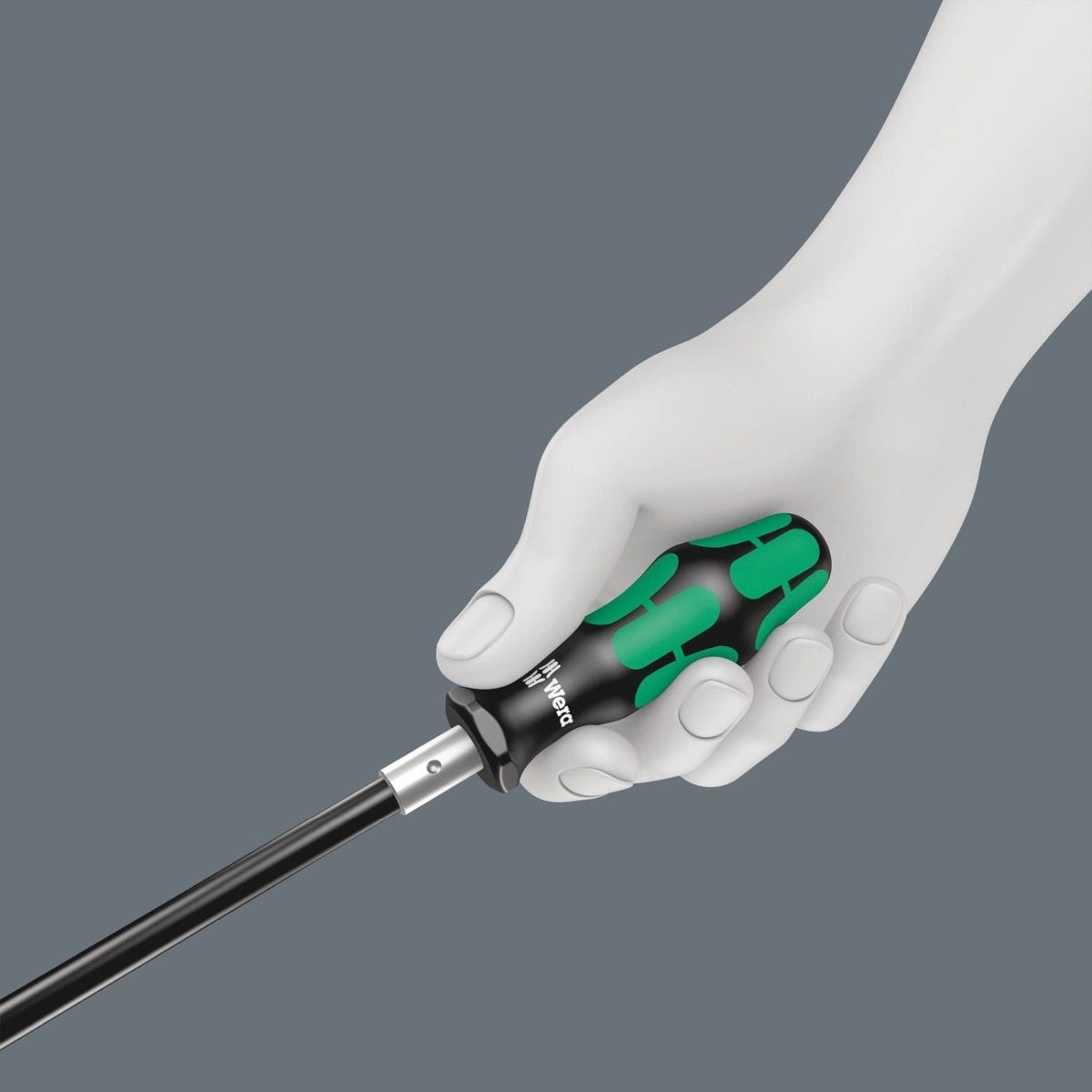 Wera 393 S Bitholding Screwdriver Extra Slim With Flexible Shaft, 1/4-in.x173.5-mm.