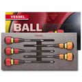 Vessel 22005EVA BALL GRIP Ratchet Screwdriver 5-Piece Set (22005EVA)
