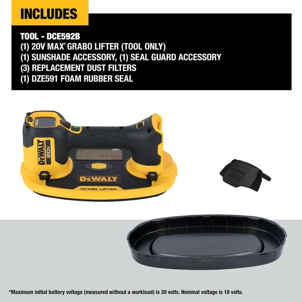 DeWalt DCE592B 20V MAX* GRABO Lifter, Tool Only, 2-Pack