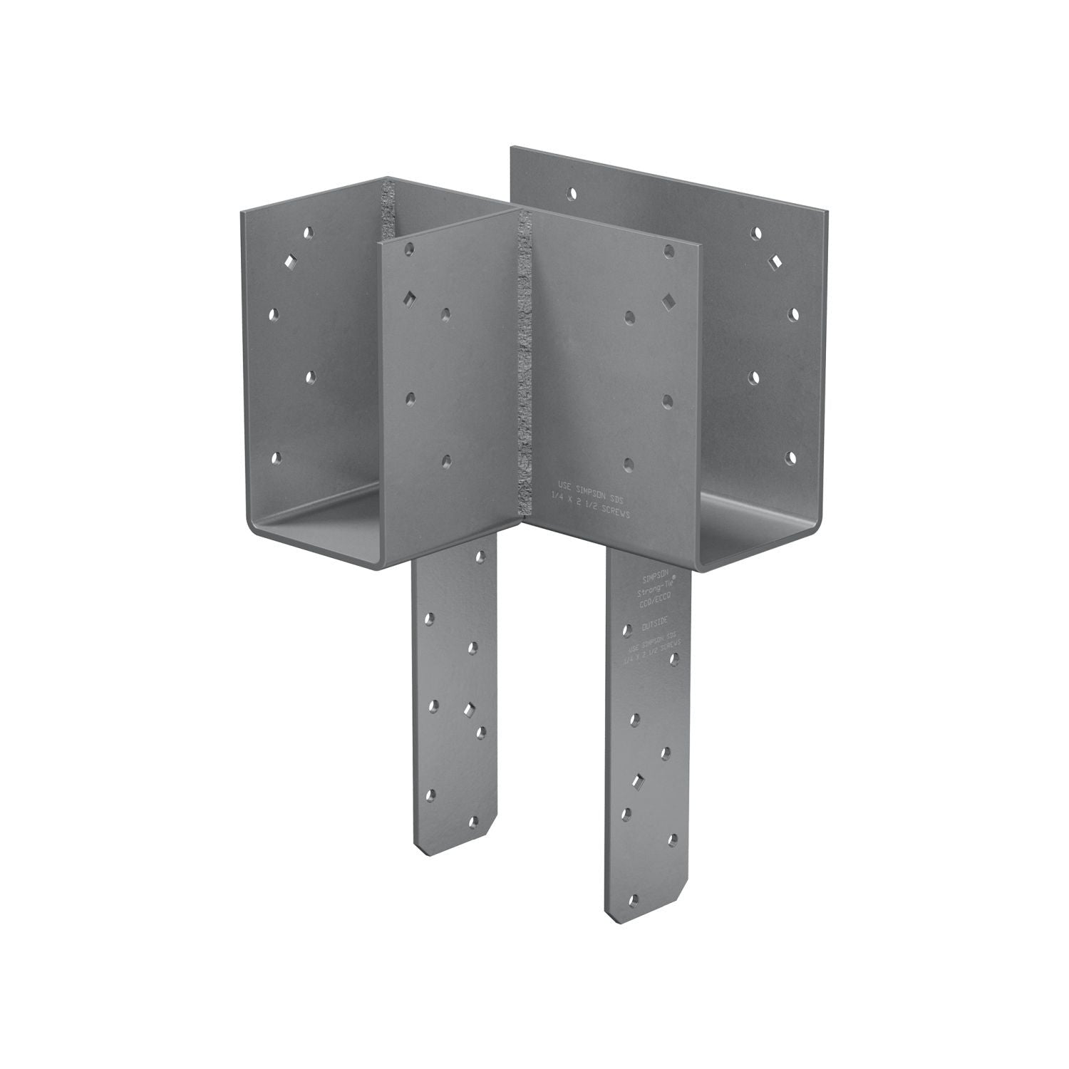 Simpson Strong-Tie L-Shape End Column Cap for 4x Beams, 6x Post w/ SDS Screws, Skewed Left (ECCLLQ464SDS)
