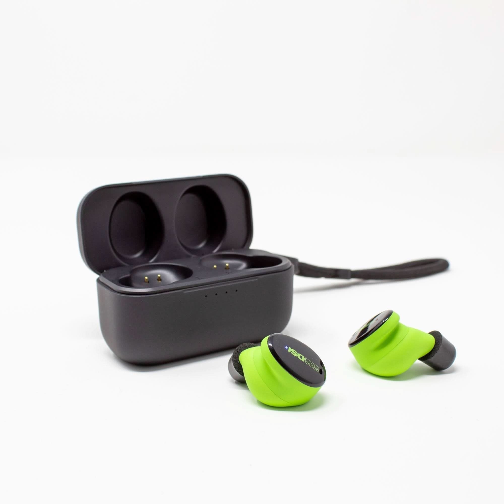 ISOtunes IT-15 FREE Aware True Wireless Bluetooth Earbuds - Safety Green, Ambient Listening Technology