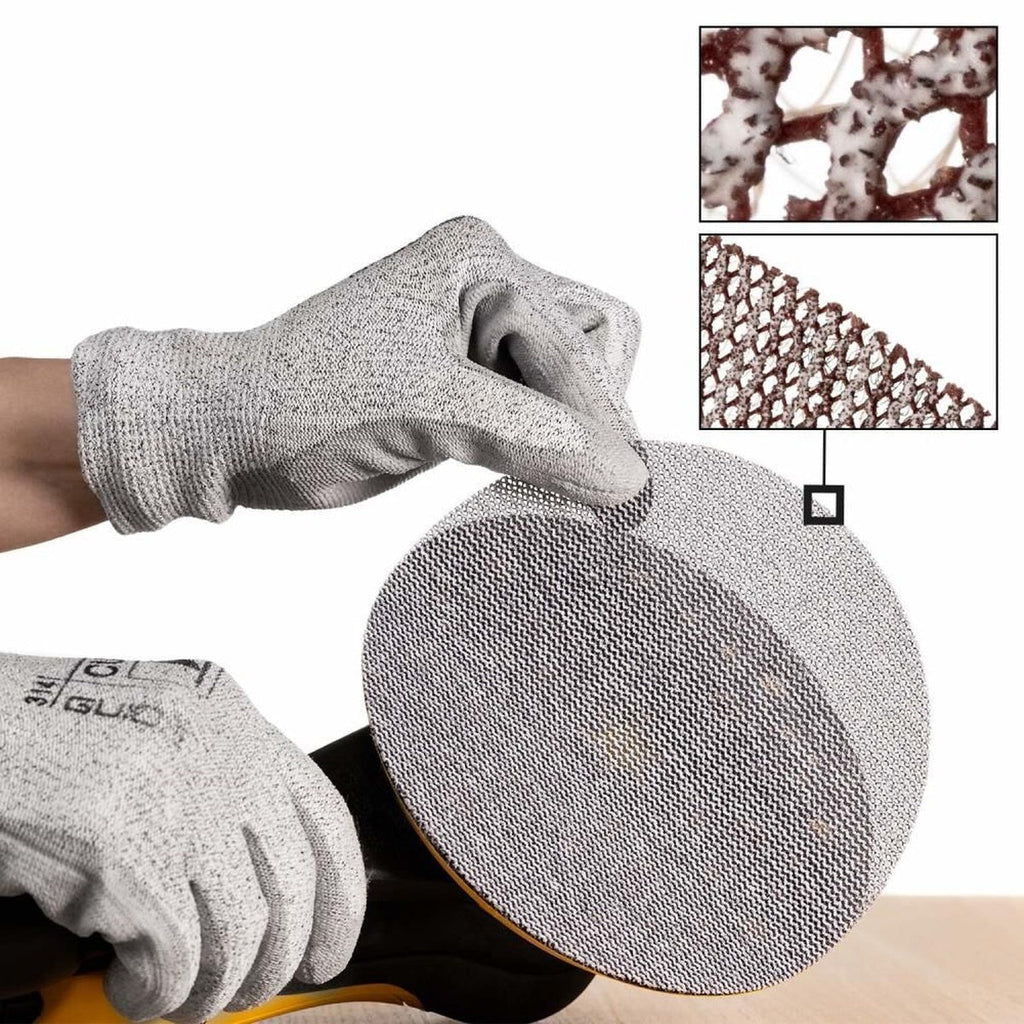 Mirka Abranet 6-in. 80-600 Grit Mesh Sanding Disc Assortment Pack, 35-Piece Hook and Loop (9A-241-AP)