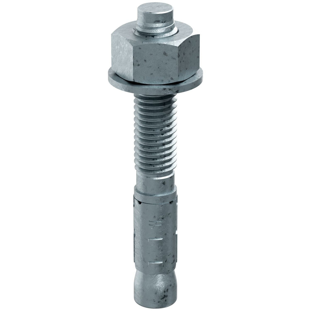 Simpson Strong-Tie STB2-62412MGF20 Strong-Bolt 2, 5/8-in. x 4-1/2-in. Mechanically Galvanized Wedge Anchor, Fully Assembled, 20-Pack
