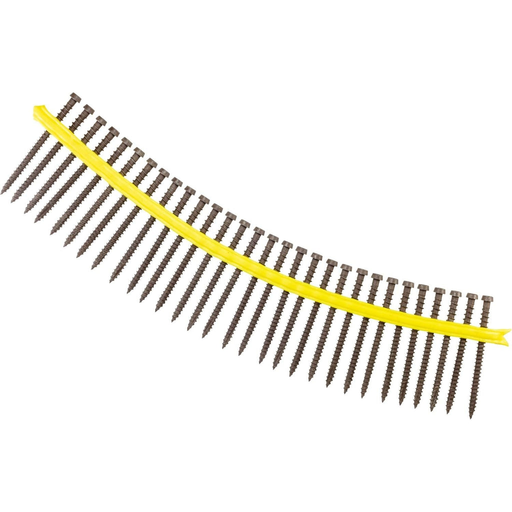 Simpson Strong-Tie Deck-Drive DCU COMPOSITE Collated Screw, #10 x 2-3/4-in. Quik Guard Brown 01, 1000-Pack (DCU234SBR01)