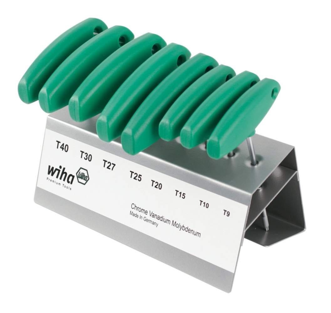 Wiha 36494 Torx T-Handle 8 Piece Set in Metal Stand