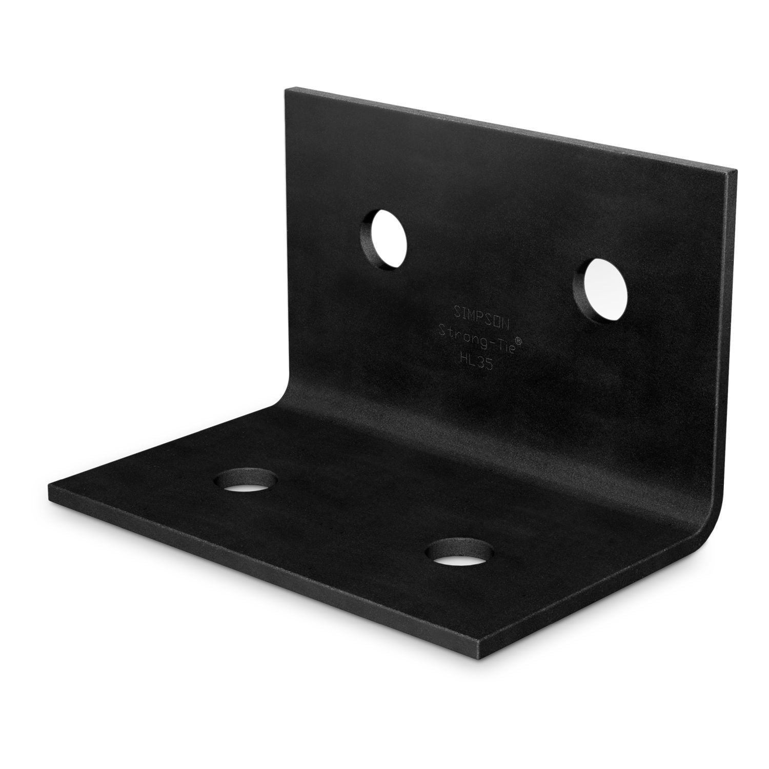 Simpson Strong-Tie HL35PC HLPC 3-1/4-in. x 5-in. Black Powder-Coated Ornamental Heavy Angle
