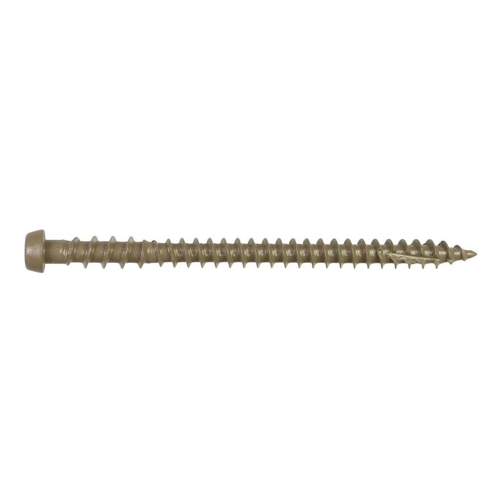 Simpson Strong-Tie DCU234BR05R350 Deck-Drive DCU COMPOSITE Screw, #10 x 2-3/4-in. T20, Quik Guard, Brown 05, 350-Pack