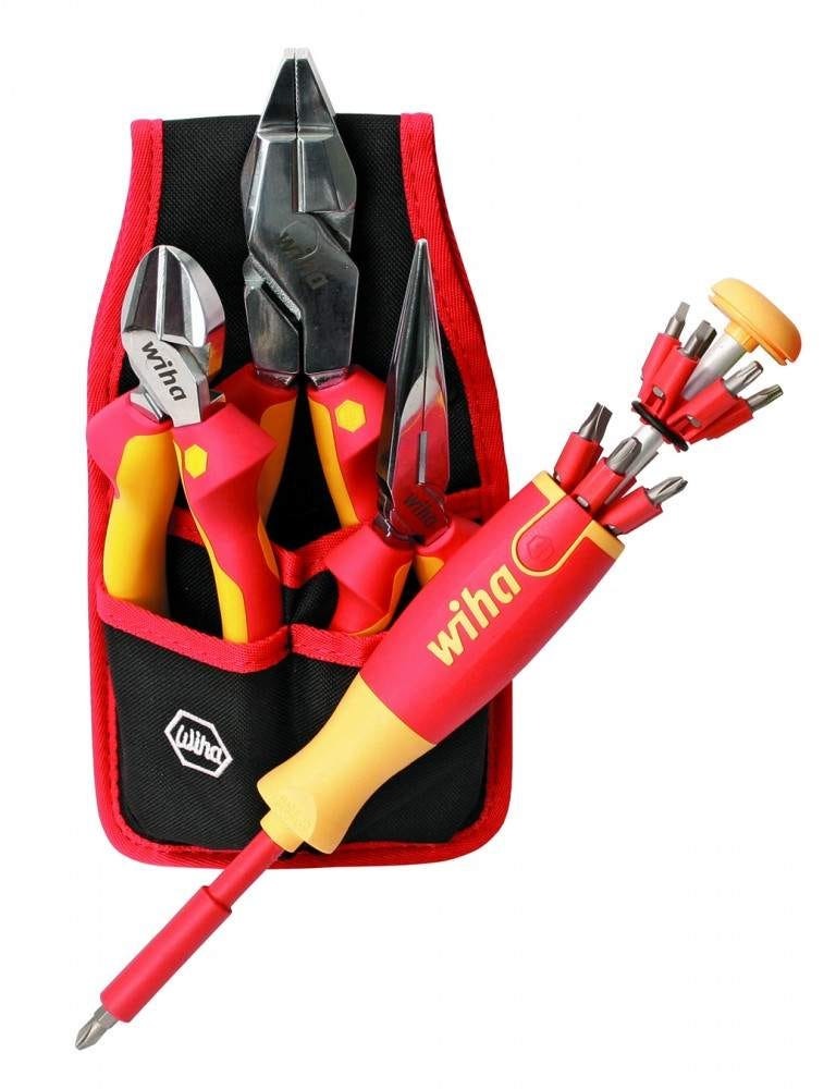 Wiha 32886 Insulated Chrome Finish Pliers Cutters and Pop-Up Set