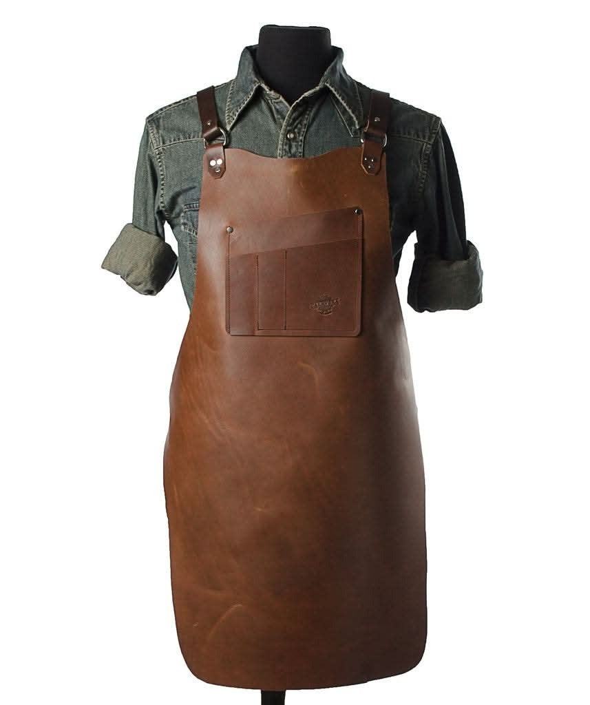Calavera Veg Tan Work Apron, Mahogany