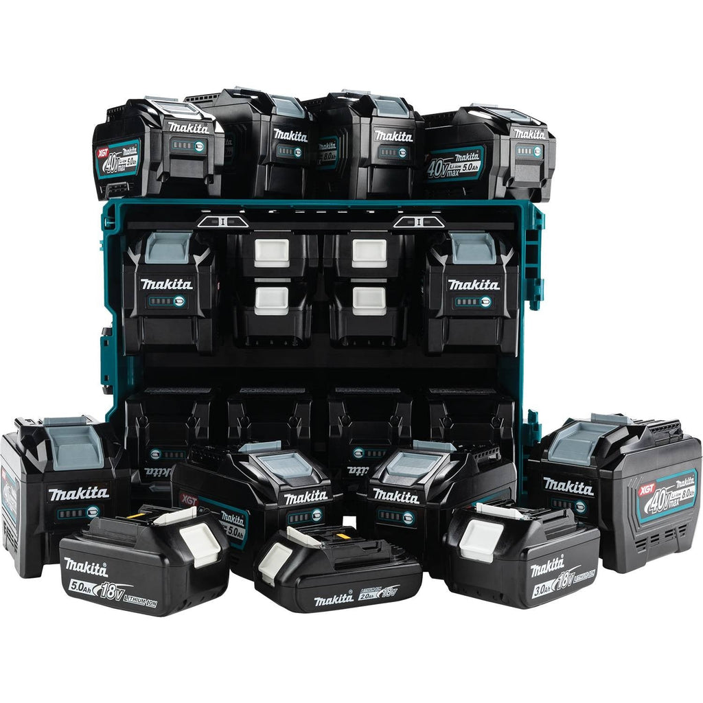 Makita BCC01 40V max XGT and 18V LXT 8-Port Charging Case