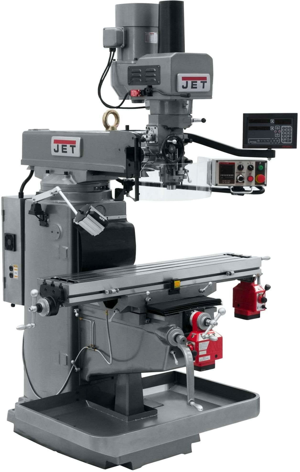 Jet Tools 690637 JTM-1050EVS2/230 Mill With Newall DP700 DRO With X and Y-Axis Powerfeeds and Air Powered Drawbar