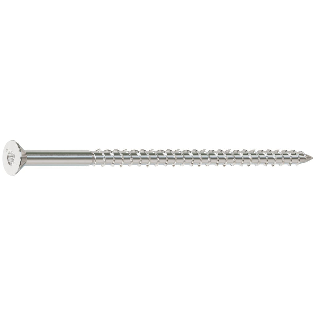 Simpson Strong-Tie Strong-Drive DWP Wood SS Screw, #14 x 5-in. T27, Flat Head, Type 316, 500-Pack (T14500WPB)