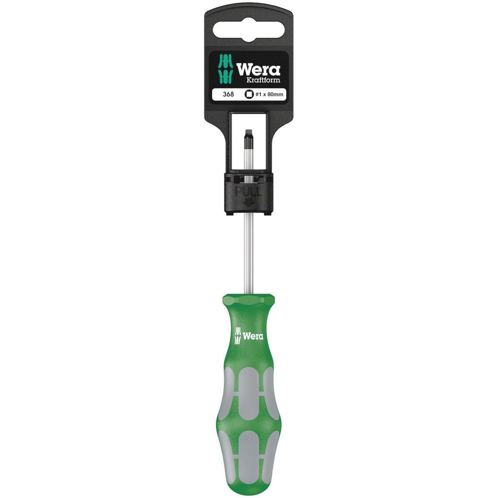 Wera 368 SB Screwdriver For Square Socket Head Screws, # 1x80-mm.