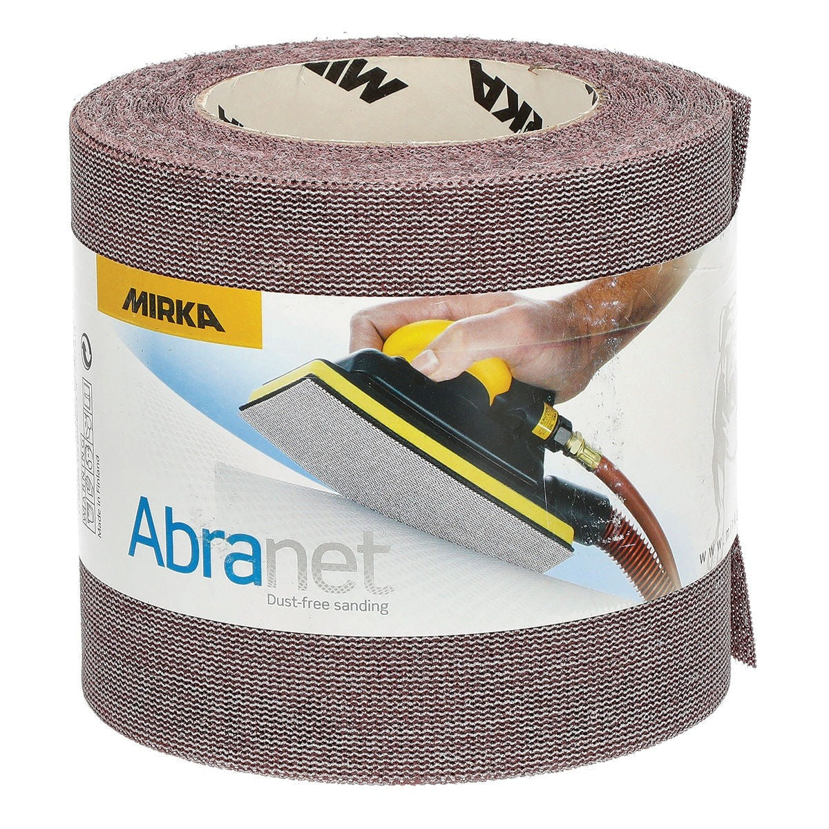 Mirka Abranet 4.5-in. x 32.8-ft. P80 Grip Sanding Roll for Dust-Free Sanding (9A-110-080)