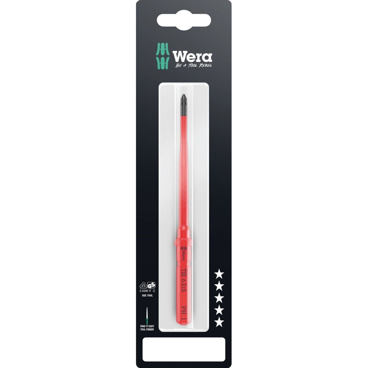 Wera Kraftform Kompakt VDE 62 Is Take It Easy SB, Ph 1x157-mm.