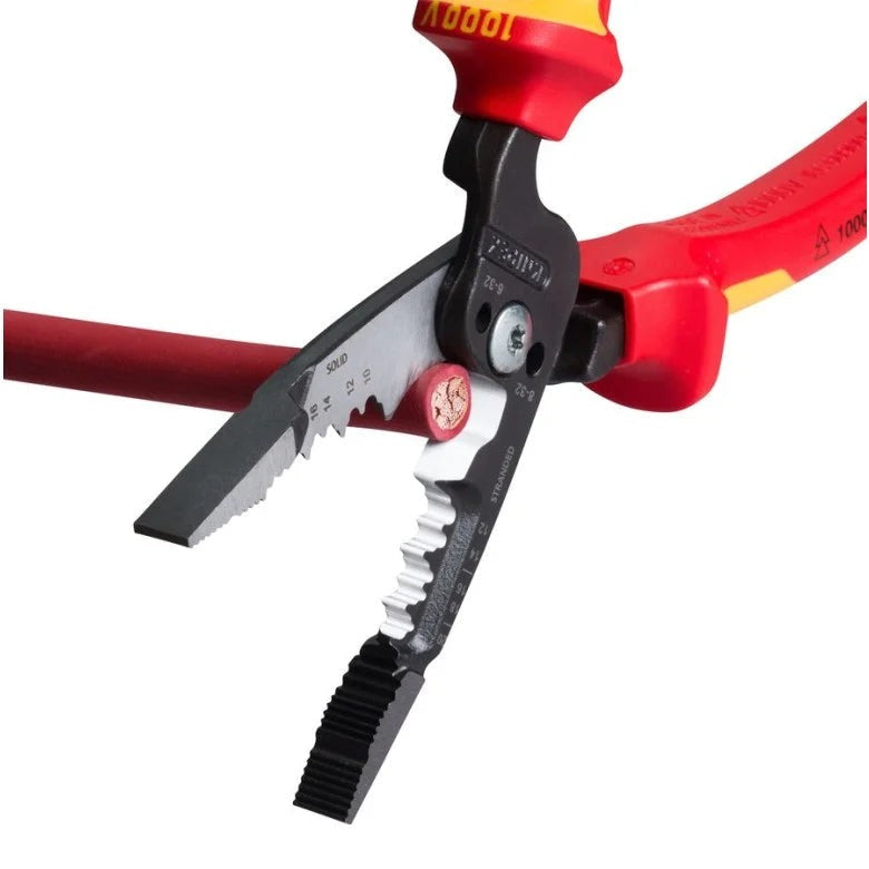 Knipex 8-in Forged Wire Stripper 20-10 AWG-1000V Insulated (13 78 8 SBA)
