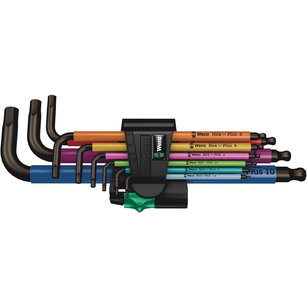Wera 950/9 Hex-Plus Multicolour 1 SB L-Key Set, Metric, Blacklaser, 9-Pieces