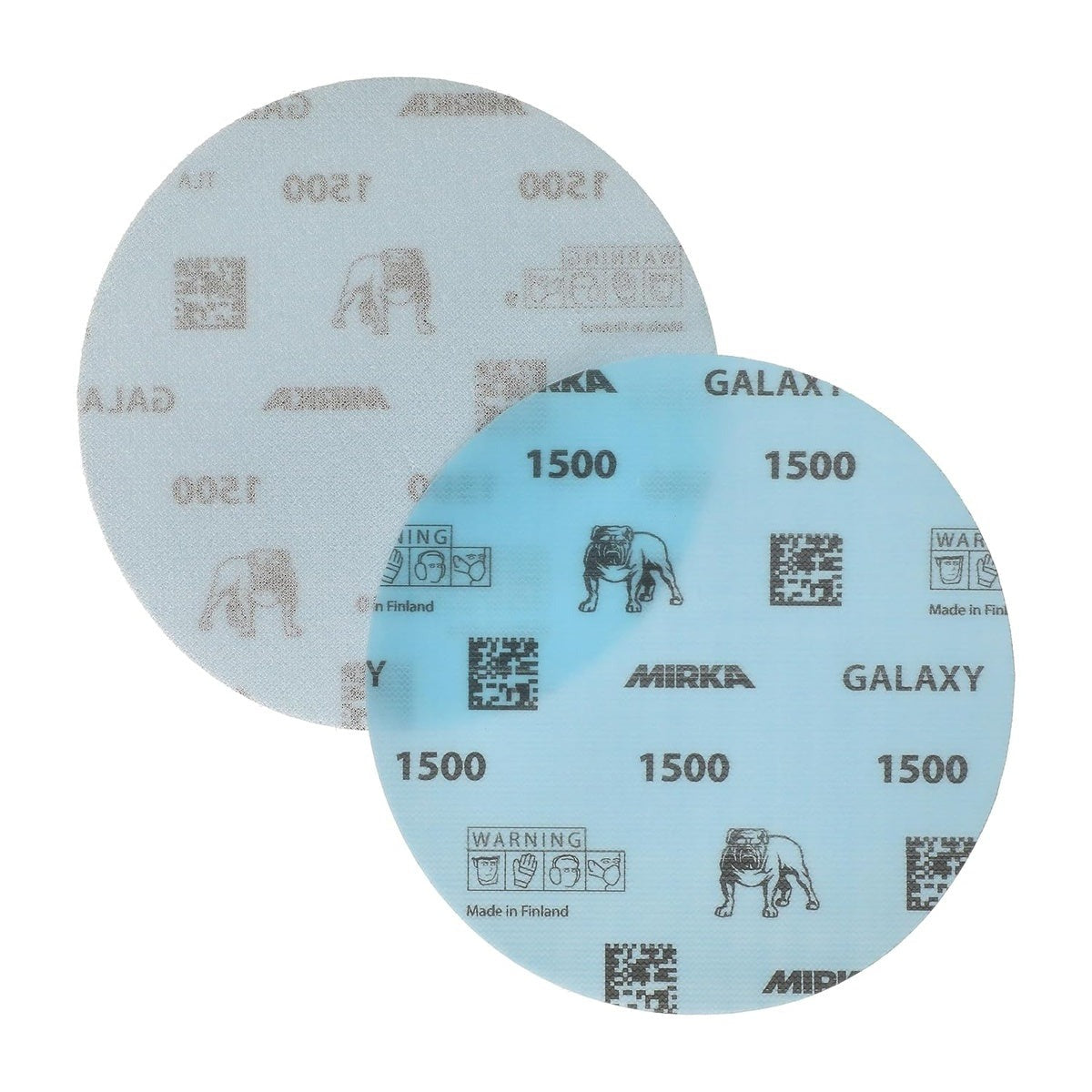 Mirka Galaxy 6-in. 1500 Grit Hook and Loop Sanding Discs, 50-Pack for Epoxy, Wood, and Metal (FY-622-1500)