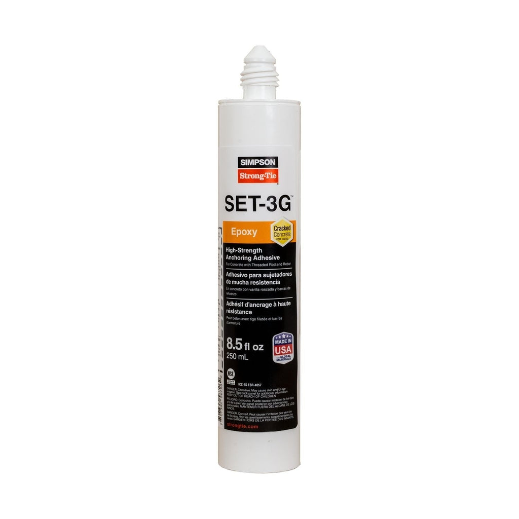 Simpson Strong-Tie 8.5-oz. High-Strength Epoxy Adhesive w/ 1 Nozzle and Extension (SET3G10)