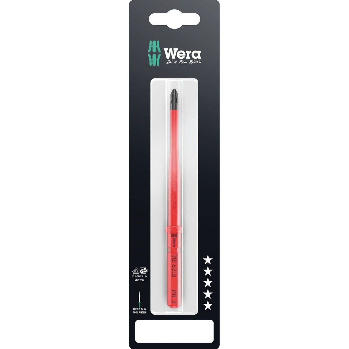Wera Kraftform Kompakt VDE 62 Is Take It Easy SB, Ph 2x157-mm.