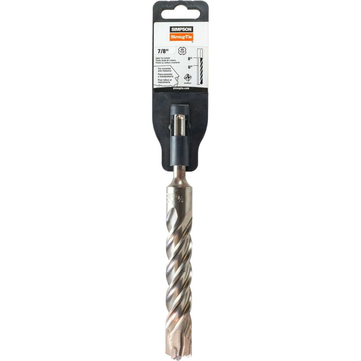 Simpson Strong-Tie MDPL08708Q 7/8-in. x 8-in. SDS-plus Quad-Head Shank Drill Bit