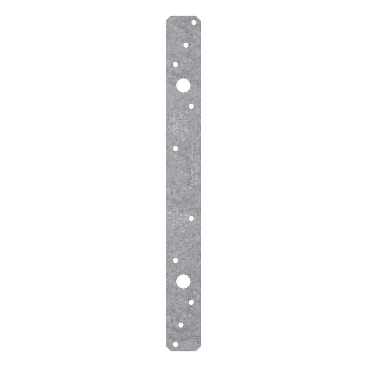 Simpson Strong-Tie MSTA12Z MSTA 12-in. 18-Gauge ZMAX Galvanized Medium Strap Tie