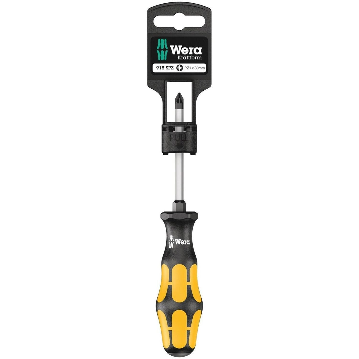 Wera 918 Spz SB Screwdriver For Pozidriv Screws, Pz 1x80-mm.