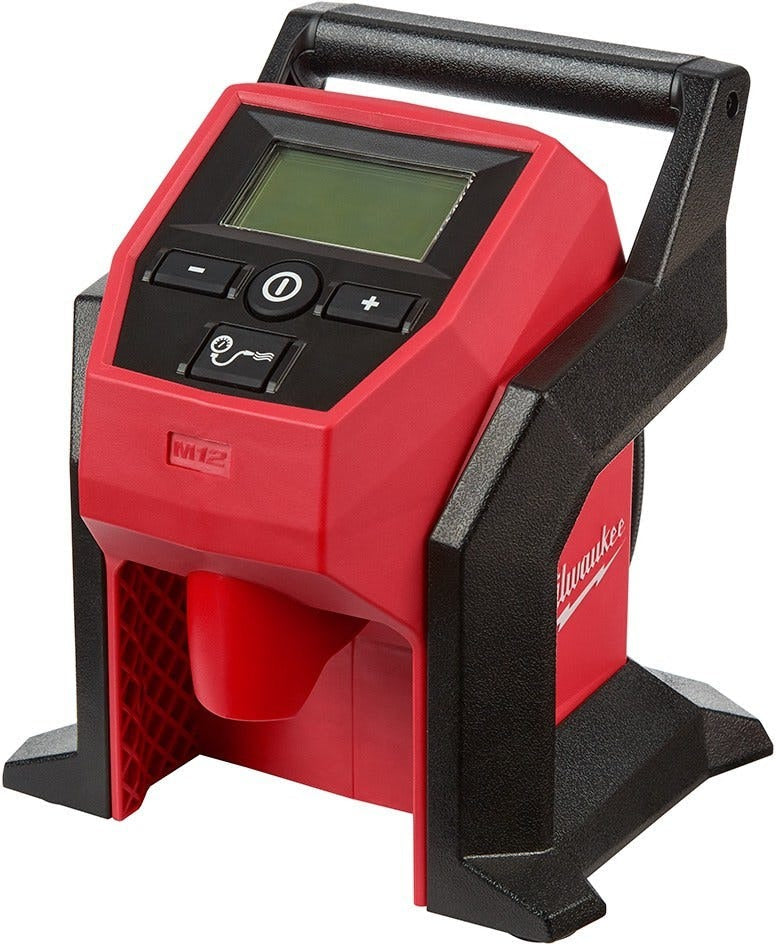 Milwaukee 2475-20 M12 Cordless Compact Tire Inflator w/ M12 REDLITHIUM HIGH OUTPUT XC5.0Ah Battery Pack
