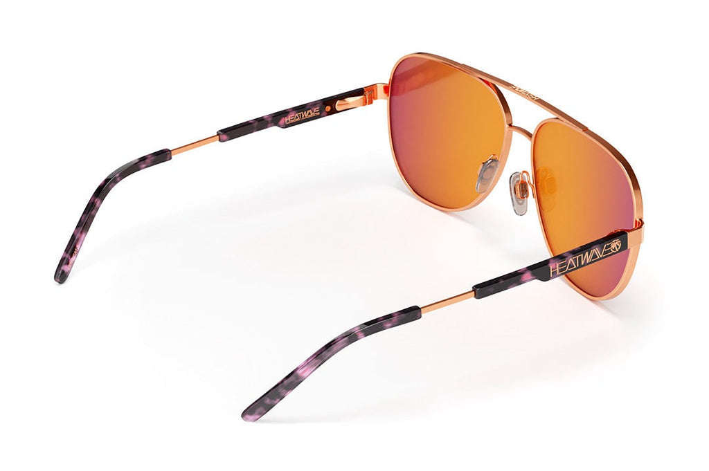 Heat Wave Incline Velvet Tortoise Frame Rose Gold Lens Sunglasses