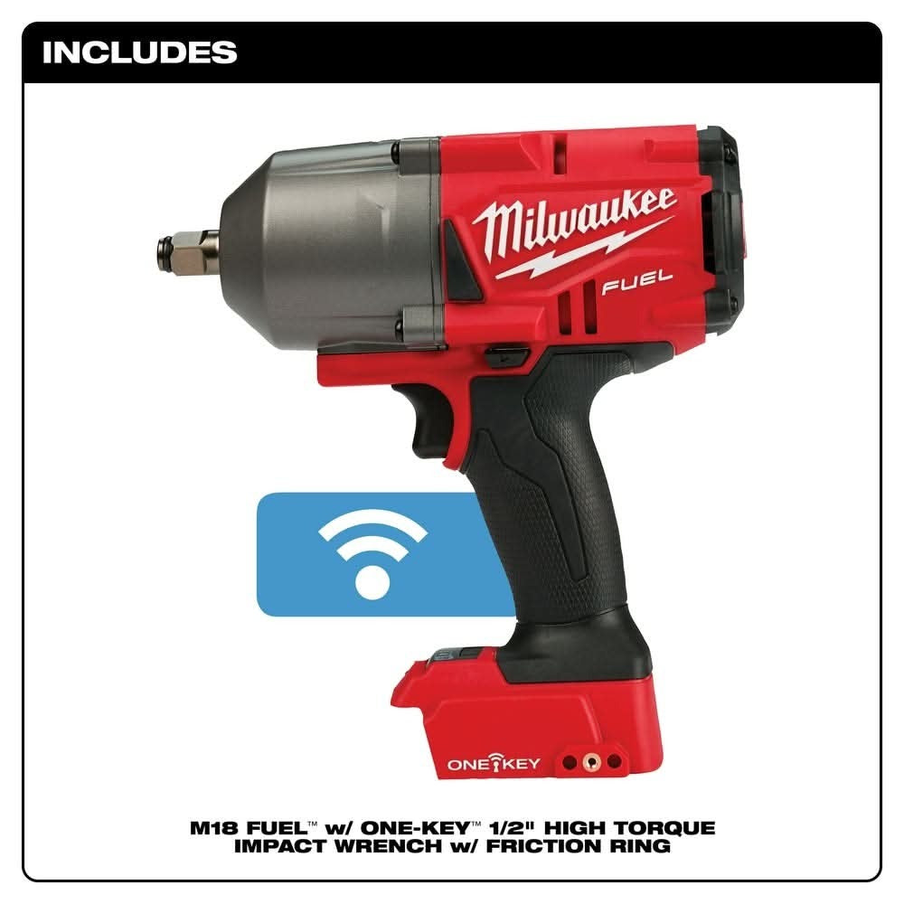 Milwaukee 2863-20 M18 Fuel W/ One-Key High Torque Impact Wrench 1/2" Friction Ring Bare Tool