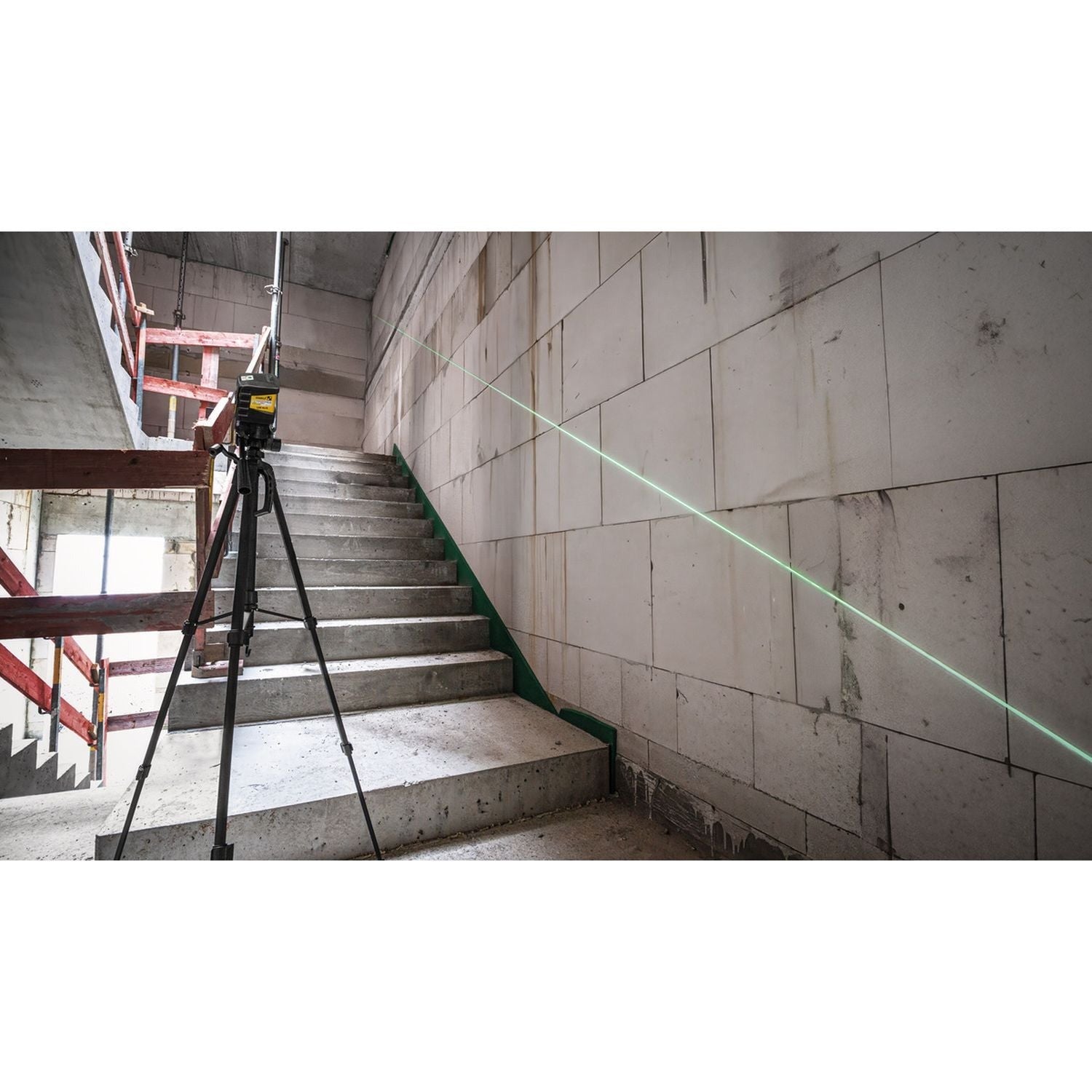 Stabila 03281 LAX 60 G Green Cross Line Laser Level Set w/ Pole & Mounting Bracket