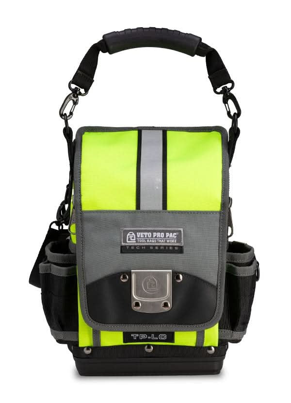 Veto Pro Pac TP-LC HI-VIZ YELLOW Compact Zippered Technician's Tool Pouch
