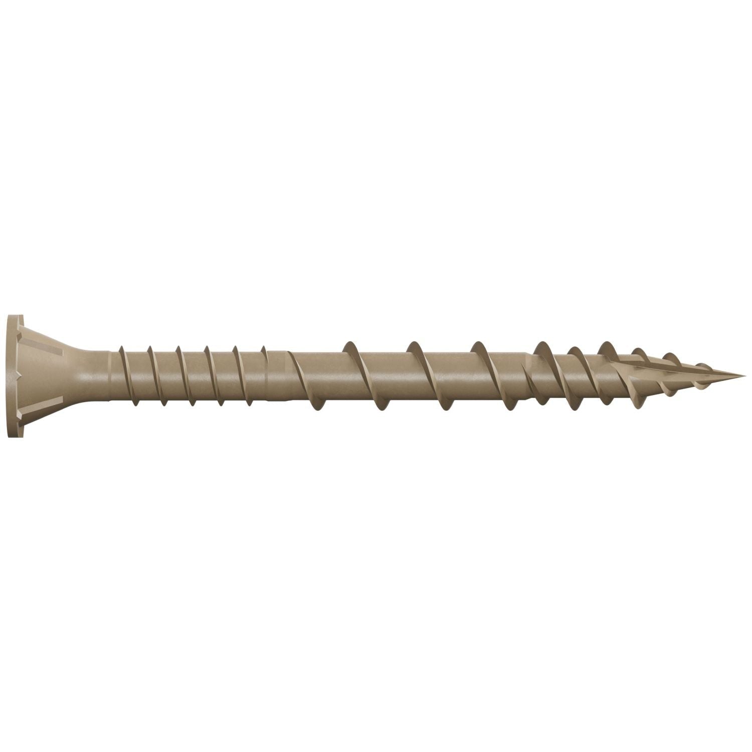 Simpson Strong-Tie DSVT2R110 Deck-Drive DSV WOOD Screw, #10 x 2-in. T25, Flat Head, Quik Guard, Tan, 110-Pack