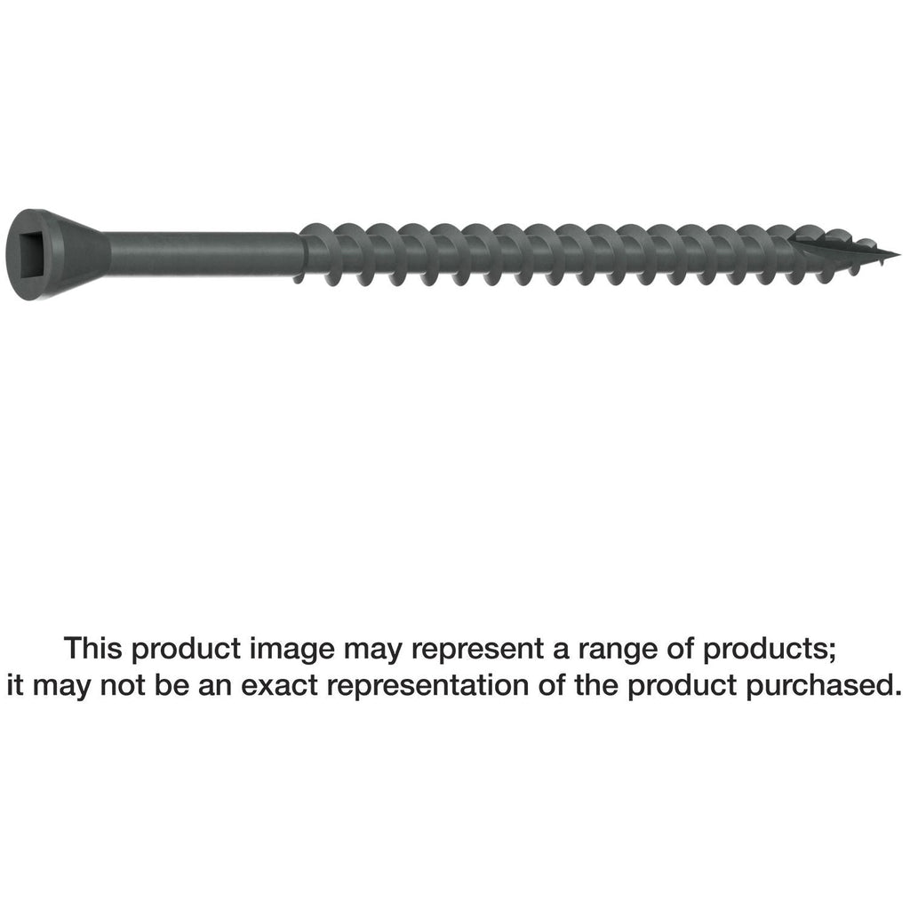 Simpson Strong-Tie DTHQ3S Trim-Head Screw, Type-17 Point, #8 x 3-in. #2U Square Drive, Quik Guard, 1000-Pack