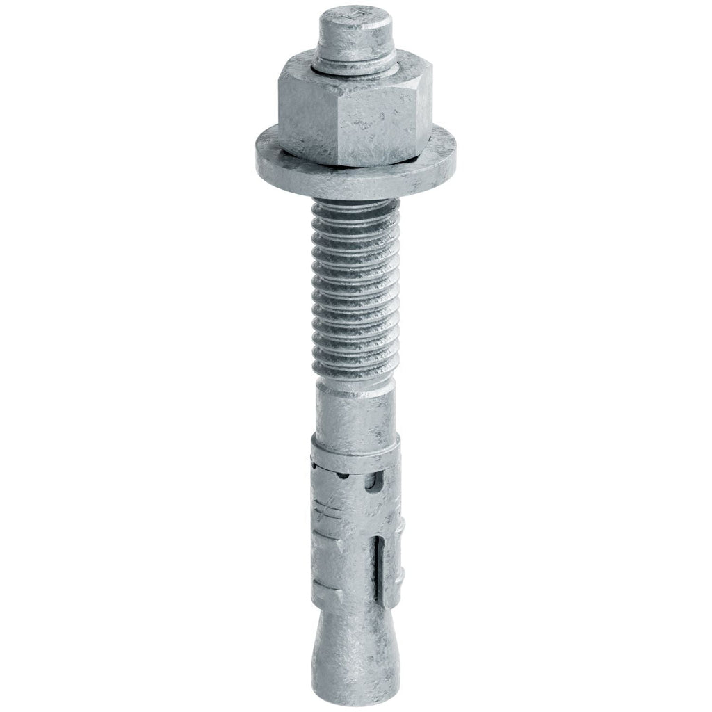 Simpson Strong-Tie STB2-37300MGF50 Strong-Bolt 2, 3/8-in. x 3-in. Mechanically Galvanized Wedge Anchor, Fully Assembled, 50-Pack